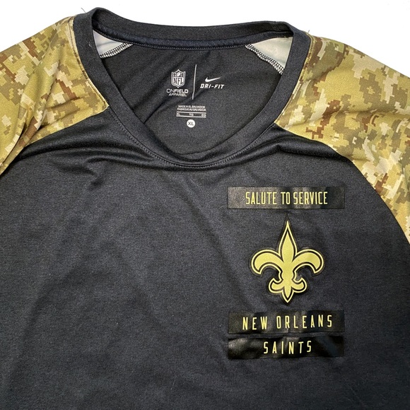 Nike New Orleans Saints Dri Fit Salute to Service Army size XL - Picture 2 of 3